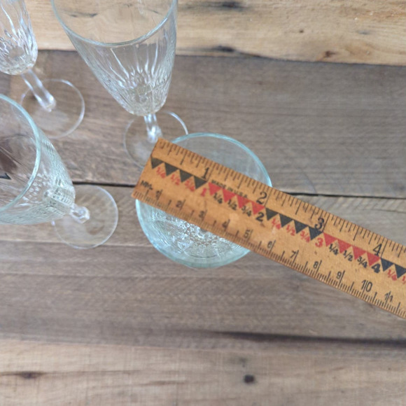 Vintage 1965 Diamant by Cristal D'Arques-Durand Fluted Champagne Set of Four - Picture 11 of 11